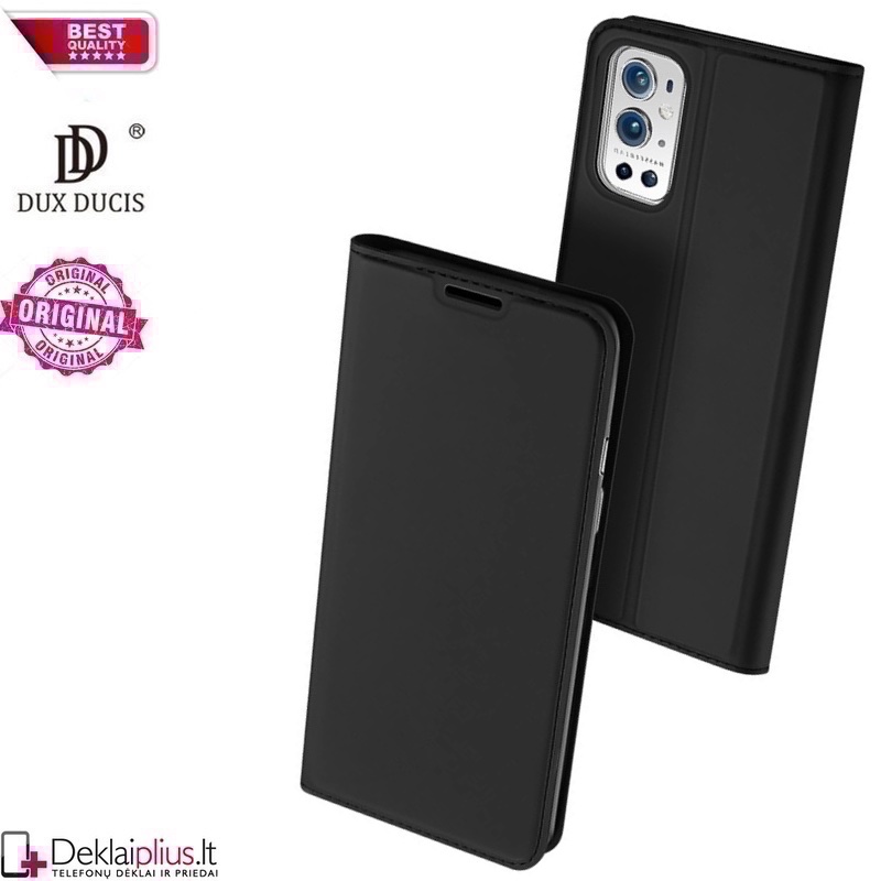 Dux Ducis dirbtinės odos atverčiamas dėklas - juodas (telefonams Oneplus 9 Pro) Dux Ducis dirbtinės odos atverčiamas dėklas - juodas (telefonams Oneplus 9 Pro)